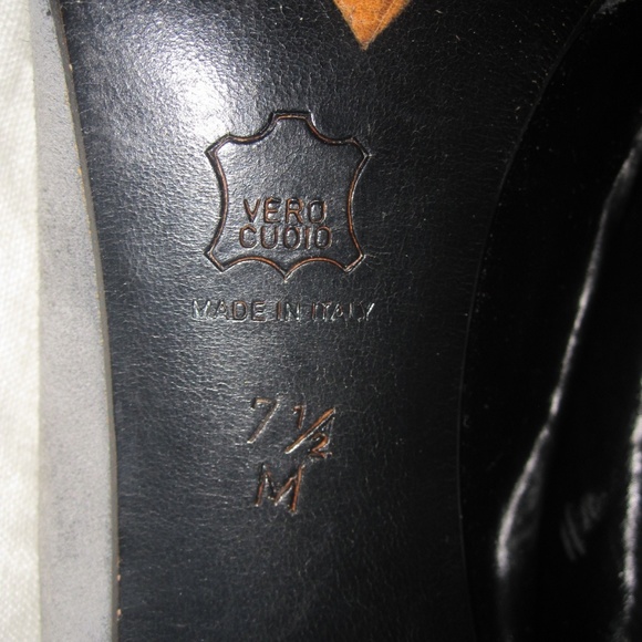 YVES SAINT LAURENT black gray pumps size 7 1/2 m - Picture 8 of 8